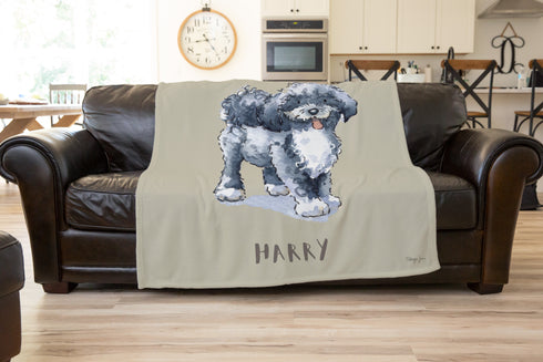 Havanese Fawn Grey Personalised Throw